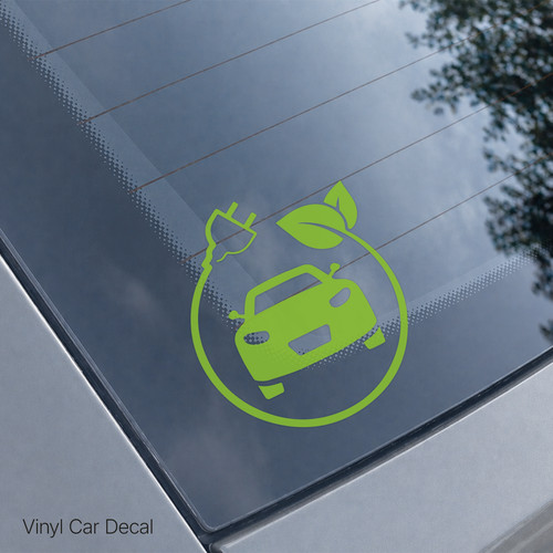 Elektroauto vinyl aufkleber - elektroauto,