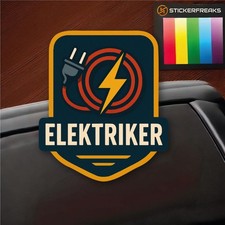 Elektriker Aufkleber Retro