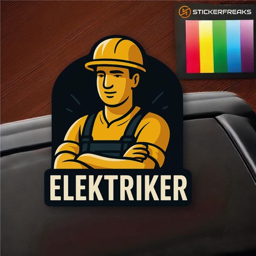 Elektriker aufkleber profi - elektriker,
